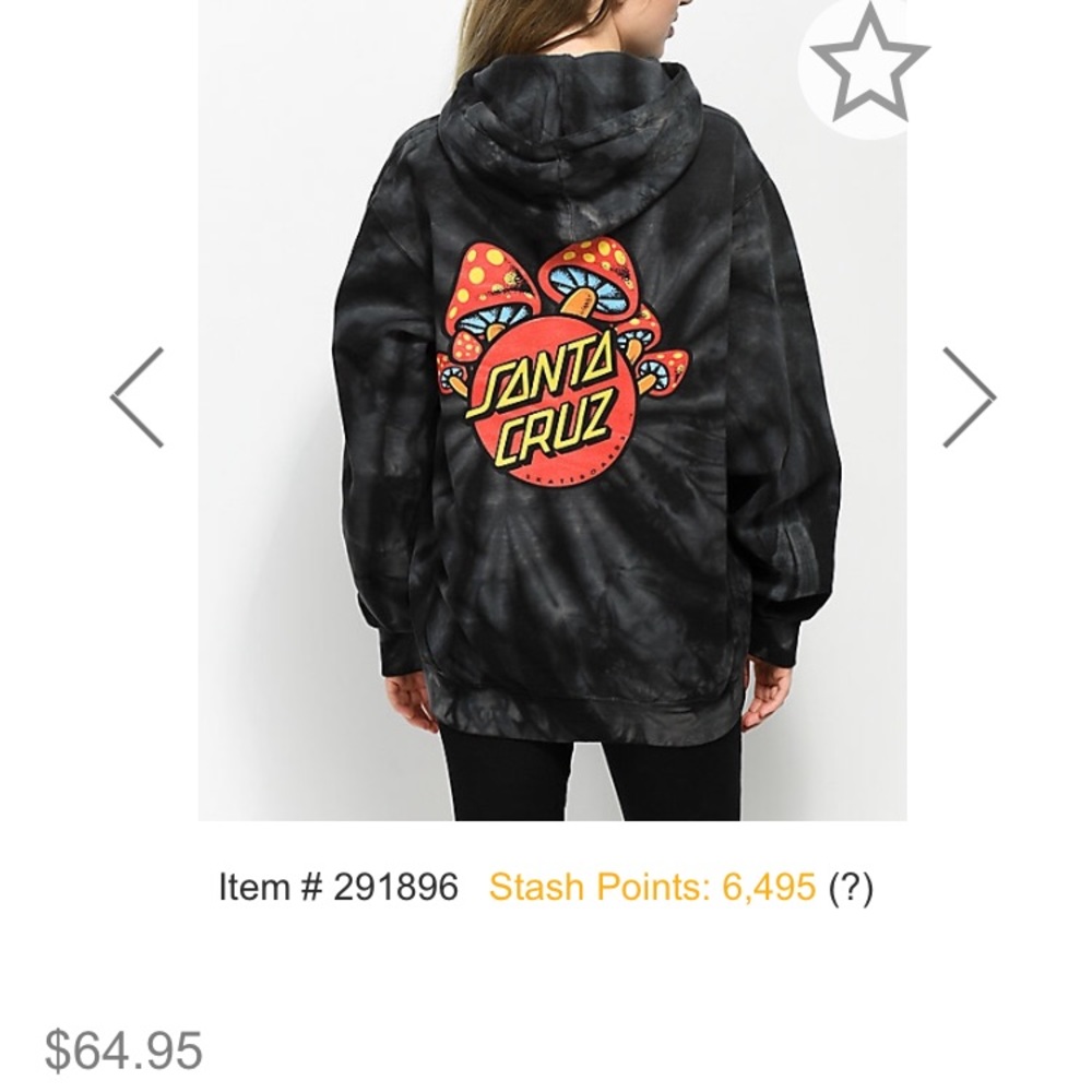 Santa Cruz tye dye sweatshirt